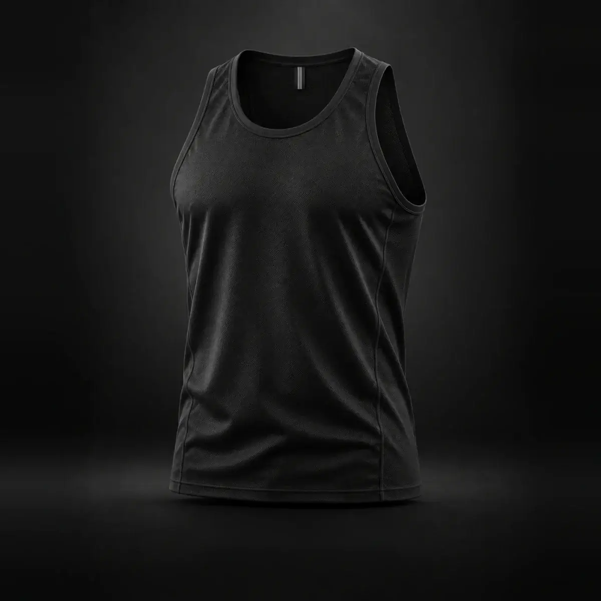 Camiseta de tirantes negra de tejido técnico
